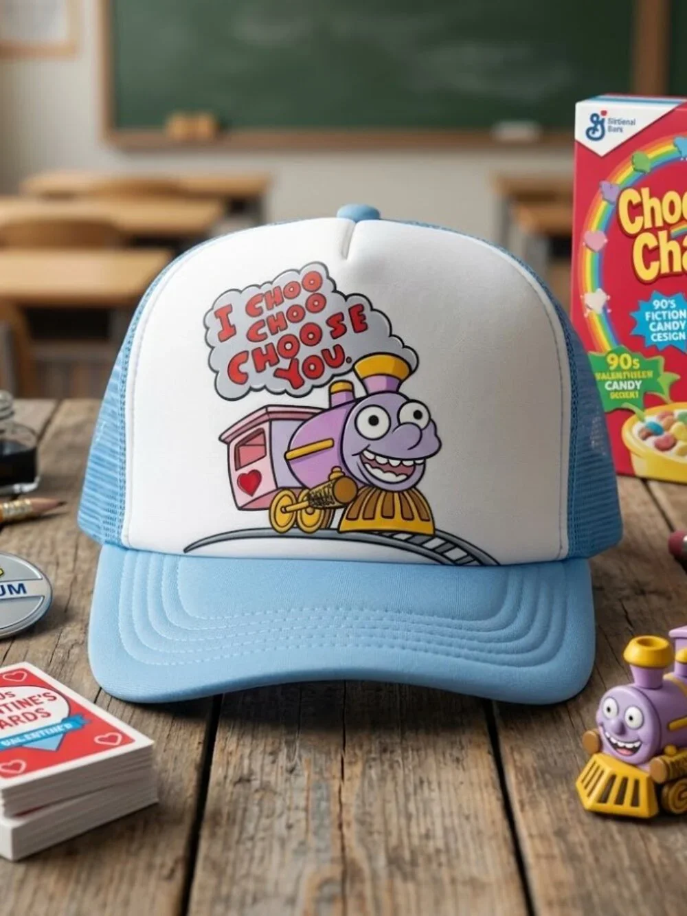 Retro Simpsons Hat I Choo Choo Choose You Ralph Wiggum Foam Snapback Cap USA New